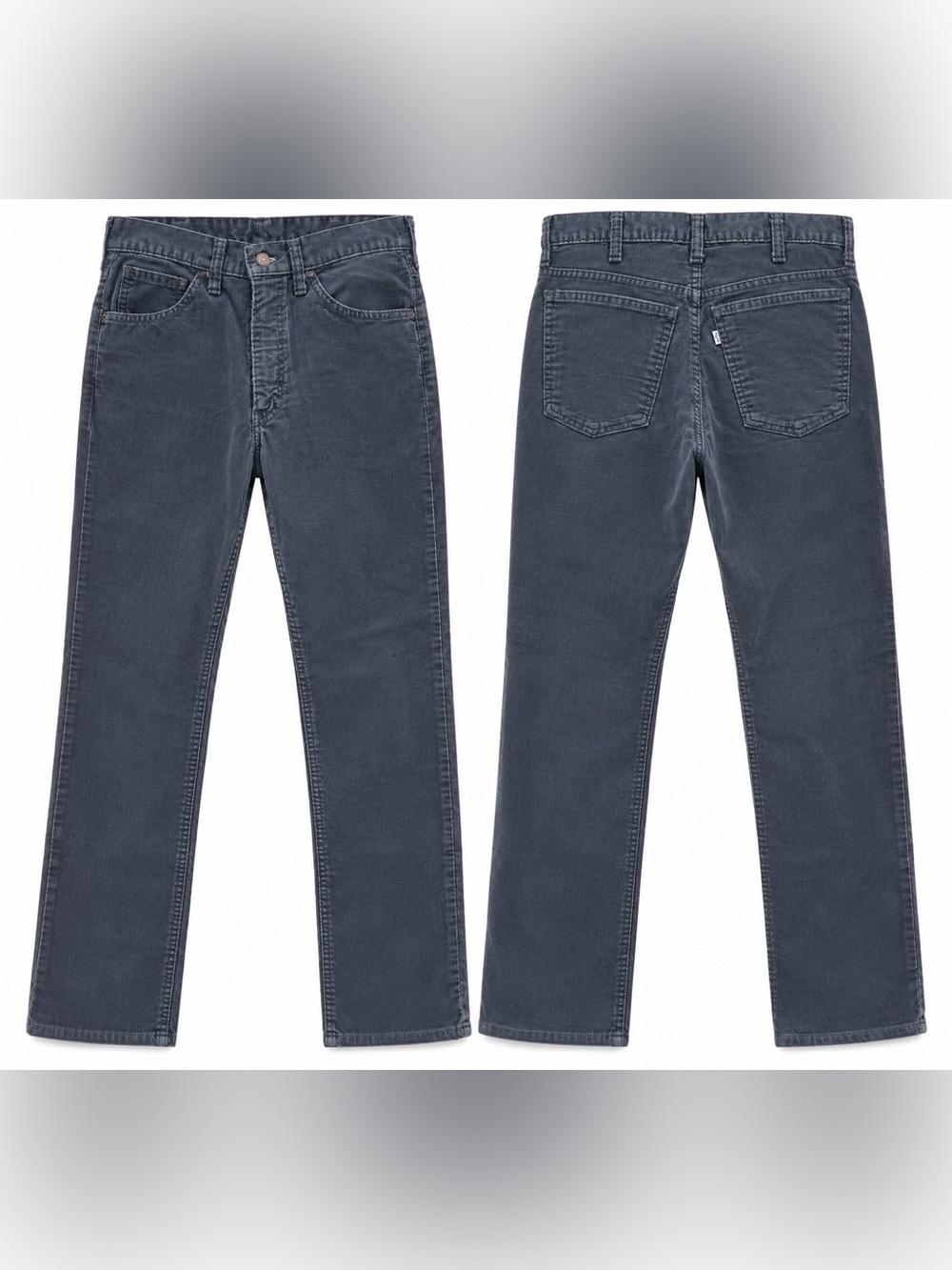 Vintage 1980s Levi’s 519 Gray  Corduroy Pants White Tab 32x32